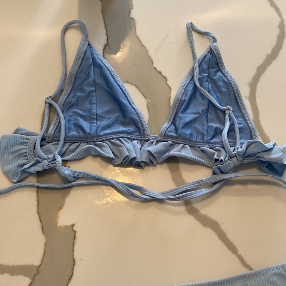 Tularosa Light Blue Ruffle Bikini Set - Picture 7 of 8
